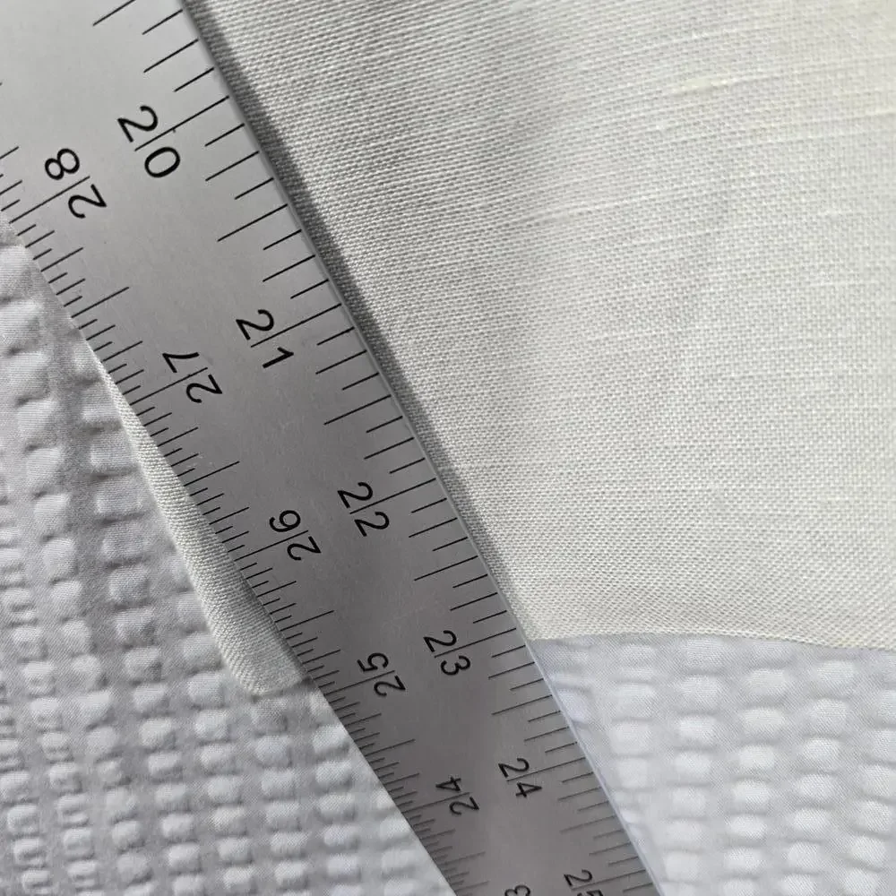 Harve Benard Linen Capri Cream High Waist Trousers Minimalist Coastal Chic SZ 12 - Picture 8 of 9